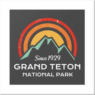 Grand Teton National Park Retro Posters and Art